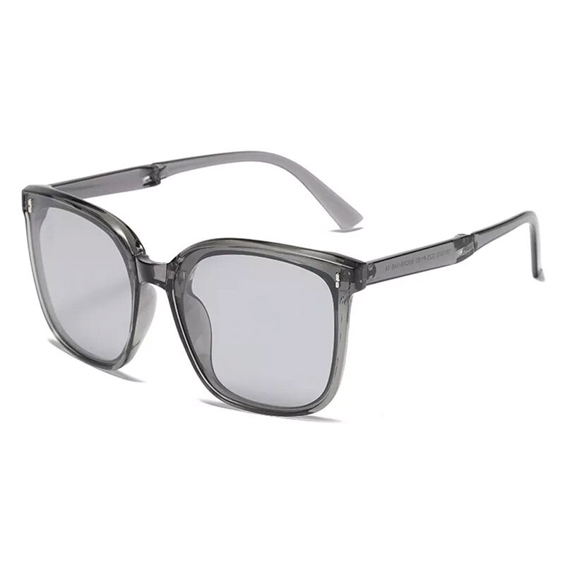 gråa genomskinliga hopfällbara solglasögon
