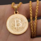 Bitcoin halsband guld
