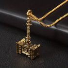 Torshammare halsband i guld