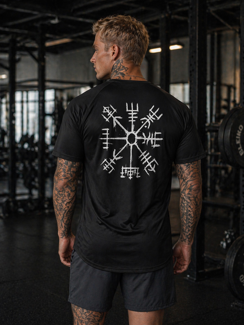 Vegvisir tränings t-shirt, en träningströja i svart